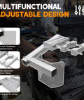 Drill Press Guard For Benchtop And Floor Models With 2.0 To 4.0 Inch Column Diameters Flip Up Safety Shield Adjustable Protective Cover Easy Install Fits Throat Depth 5 To 10 Inches showing multifunctional adjustable design.