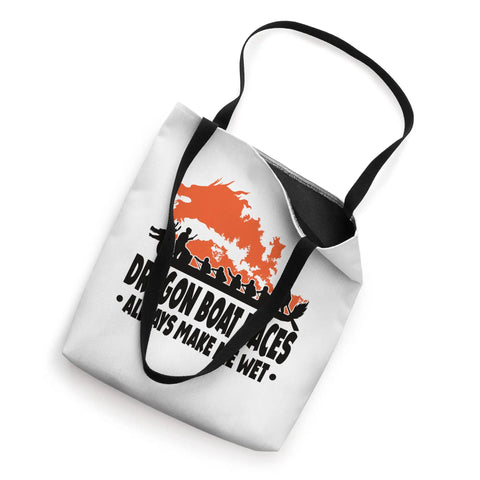 Dragon Boat Race Tote Bag For Paddlers And Crew Lightweight 16x16 Inch Carryall With Durable Black Strap Handles Perfect Gift