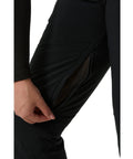 Close-up of vent zipper details on Alphelia 2.0 Women's Ski Pants Insulated Waterproof Snow Trousers Black 990 X Small