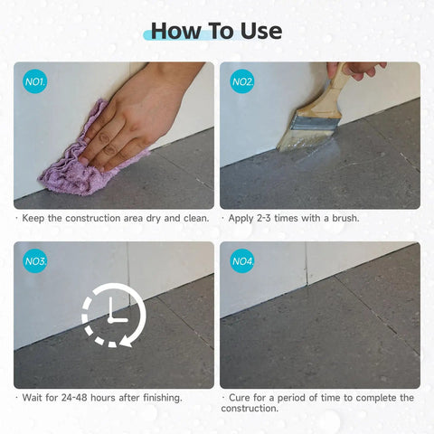 How to use Superior Transparent Waterproof Coating and Invisible Sealant for quick leak closure on roofs, windows, or driveways.