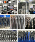 Various Beefy DLC Coated Carbide Thread Milling End Mills For Aluminum CNC Metalworking 60 Degree Threading Tools in factory setting