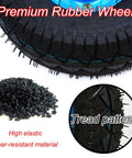 Premium Heavy Duty Fixed Caster Wheels With Thick Rubber Tires Eight Inch And Ten Inch Industrial Rollers showing tread pattern and material.
