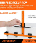 Aluminum Cabinet Hardware Jig Tool With Double Scale Template for precise knob, handle, pull installations, 5mm hole alignment.