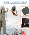 Mini Portable Powder Sprayer Kit w/ Foot Switch Spray Gun in use with foot pedal and power switches for spray painting.