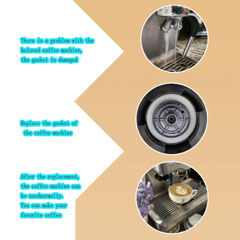 54mm Silicone Steam Ring For Espresso Grouphead Gasket Replacement installed on Breville and Sage Espresso Machines.