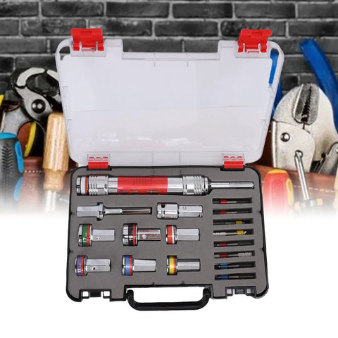 Dope And Heavy Duty 17 Piece Drill Bit And Impact Driver Kit Made From Tough Alloy Steel For Super Fast Changing Hex Sockets And Extensions On Metal Wood Or Plastic Jobs, 17-piece case