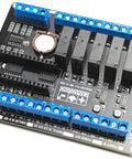 Plug And Play PLC Module 100 V2 SMD For Arduino Nano, 4 Analog Inputs, 4 Analog Outputs 0-10V, I2C Bus Ready, top view