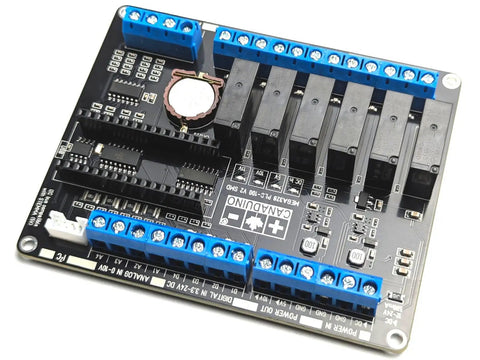 Plug And Play PLC Module 100 V2 SMD For Arduino Nano, 4 Analog Inputs, 4 Analog Outputs 0-10V, I2C Bus Ready, top view