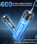 Rechargeable Lithium AA Batteries With Charger 8 Pack High Capacity 3600mWh Double A Batteries For Blink Outdoor Camera image