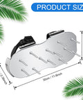 Super Easy Manual Lawn Aerator Shoes With Aluminum Soleplate And Stainless Steel Spikes For Quick Yard Aeration shown with size dimensions