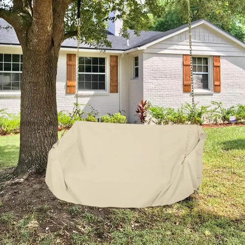 Waterproof Porch Swing Cover For 56 Inch Outdoor Swing Chair, Beefy 600D Oxford Fabric, tree background view