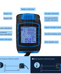 4 In 1 Laser Tape Measure With Laser Level Crosshairs, Pro Grade 130 Feet 40 Meters Distance And 16 Feet 5 Meters AutoLock Tape, Backlit LCD Display In Feet Inches Meters Millimeters, IP54 Aluminum Body For DIY Construction And Interior Design showing display features and reference points