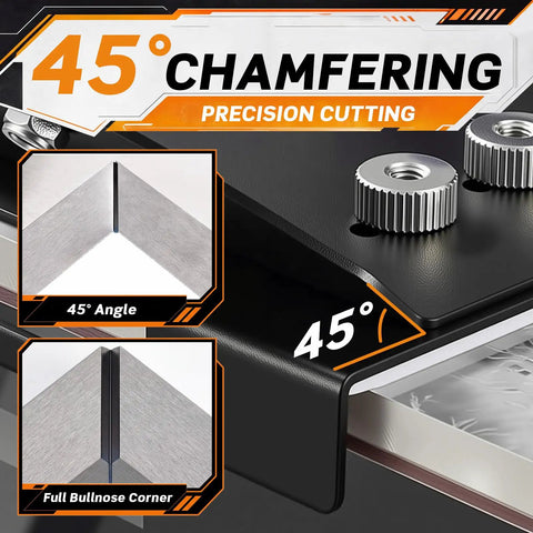 3 Pack 45 Degree Tile Chamfering Tool Kit With Angle Grinder Stand For Ceramic Tile Beveling And Chamfer Cutting Compatible With 100 Type Angle Grinders For Stone Cutting Black, 45° angle