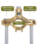 Rock Solid Copper Grounding Clamps Set 3 Pack Half To One Inch Wire Range High Conductivity Copper Alloy Ground Clamps detail view