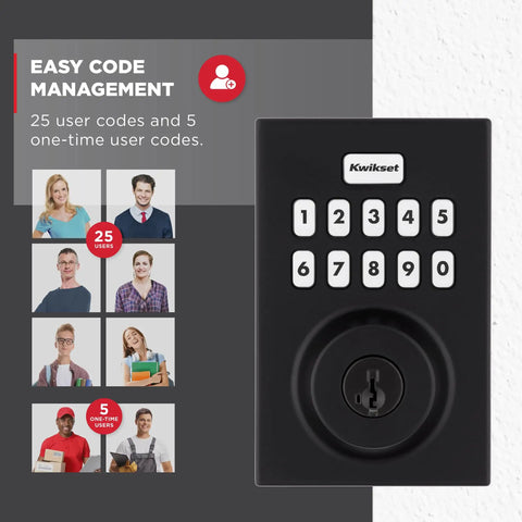 Slick Matte Black Electronic Deadbolt Door Lock With 10 Button Keypad For Zero Fuss Keyless Entry And Hella Secure Auto Locking To Keep Your Home Locked Up Tight Without Breaking A Sweat At All
