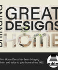Achim Home Decor graphic highlighting great interior design with plants and decor, showcasing stylish home transformation.