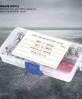 Grease Nipple Pack For Cars, Motorcycles, Trucks, Agricultural Machinery And Industrial Equipment in a storage case