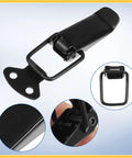 Universal Car Bumper Security Hook Lock Clips Quick Release Fasteners For Trunk Bumpers And Fenders Black 80x28mm 2pcs