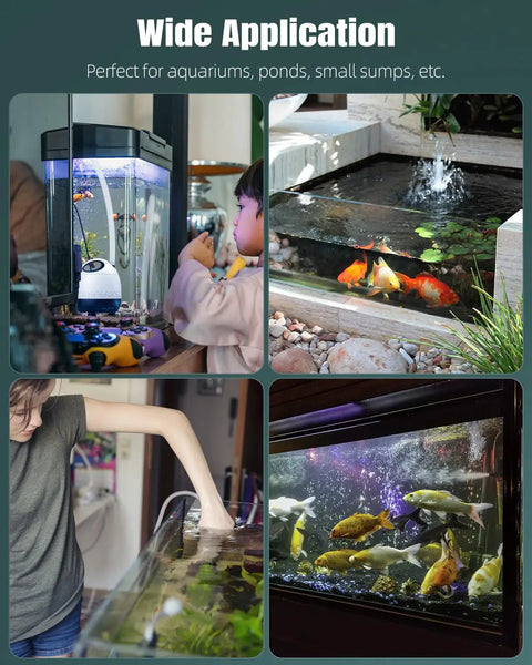 Ultra Quiet Submersible Water Pump For Ponds, Gardens And Fish Tanks in aquariums and ponds with fish and waterfalls