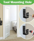 Heavy Duty 2x4 Door Barricade Brackets U Bracket For Home Garage Barn Shed Gate Security With Rust Resistant Black Coating