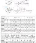 2 3 4 5 6 8 10 Pack MGN12H MGN12C Carriage Block Slider size chart and specifications for linear guide rails.