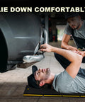 Mechanic using Foldable One Point Two Inch Thick Mechanic Kneeling Pad For Working Under Cars With Magnetic Creeper Handle Waterproof Floor Mat