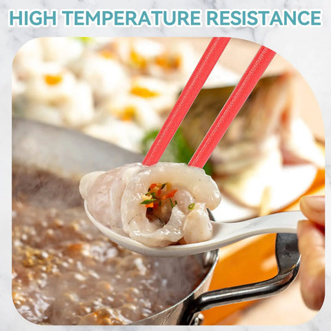 Dishwasher Safe Fiberglass Chopsticks Set for Everyday Meals, 5 Pairs, 9.5 Inch Reusable Japanese Chinese Chopsticks, easy to use.