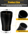 Table Saw Vacuum Adapter Universal Dust Collection Attachment showing dimensions and compatibility details