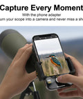 Flagship Spotting Scope 25-75x80 With Tripod For Target Shooting And Long Distance Viewing, BAK4 Prism, FMC Optics, Durable Build, Ideal For Birding, Wildlife Watching, And Range Day with phone adapter and bird image