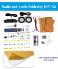 Radio DIY Soldering Kit Dope For Advanced Audio Projects With Transparent Acrylic Speaker Shell parts layout