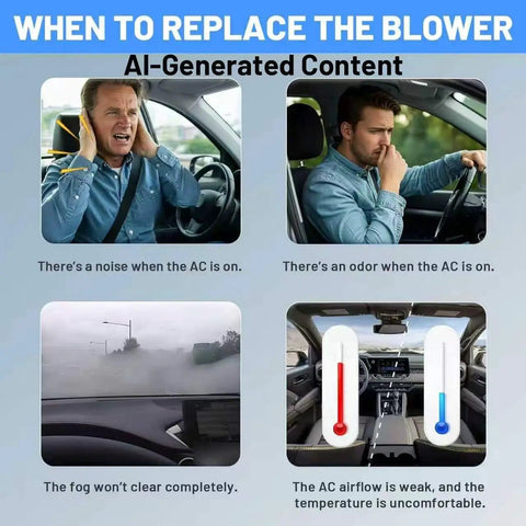 When to replace HVAC blower motor indicators: noise, odor, fog, and weak airflow in Chevy vehicles.