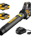 Cordless Leaf Blower 550 CFM 150 MPH Turbo Power With Dual 4.0Ah Batteries And Fast Charger Lightweight Handheld