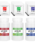 15 Pack pH Buffer Powder Calibration Kit With 4.00 6.86 9.18 pH Buffers And 3 Extra Bottles for digital pH meters and monitors