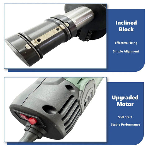 Heavy Duty Electric Pipe Bevellers With Internal Expanding Chuck For 2.56 To 6.26 Inch Tubing 1500W guarding inclined block for effective alignment.