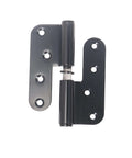 Heavy Duty Lift Off Door Hinges Set 4 Inch By 3 Point 5 Inch H Shaped Detachable Hinges Black 201 Stainless Steel Two Point Eight Millimeter Thick Left And Right Mounts 110 Lb Capacity Tough As Nails