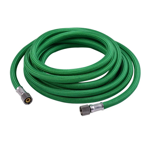 Zero Hassle Textile Braided Airbrush Hose Three Meter Long Kink Free flexible pneumatic tubing with metal fittings.