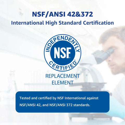 NSF Certified Water Filter Replacement For Pur Faucet Filtration Systems No Fuss Pack Of 3 Lead Free Material logo and certification