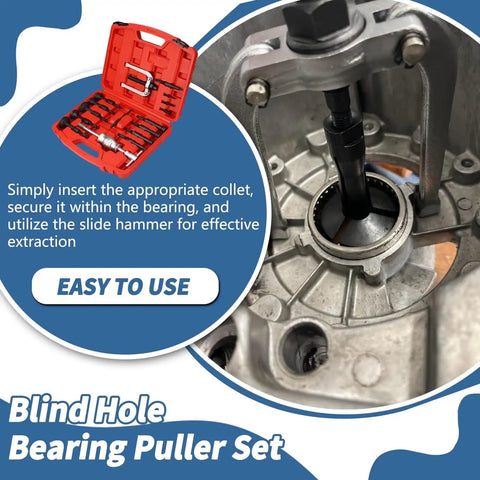 Badass Blind Hole Collet Bearing Race And Seal Puller Tool Kit In Rugged Waterproof Dustproof Toolbox Case With Secure Lock And Neat Layered Design Suited For Mechanics Requiring Durability Against Moisture And Wear During Projects Around Town, used on bearing