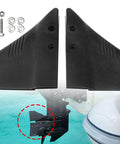 Universal Outboard Hydrofoil For 5 To 150 HP Boats, Whale Tail Cavitation Plate Stabilizer with bolts and mounted view