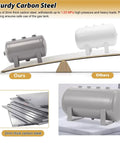 Heavy Duty Carbon Steel Air Reservoir Tank 6.3 Gallon Portable Storage Container with Fittings, showing sturdy 2mm thick design.
