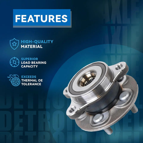 Front Wheel Bearing Hub Assembly Fits 2019-2024 Toyota Corolla, 2016-2022 Prius, 5-lug, high-quality material shown