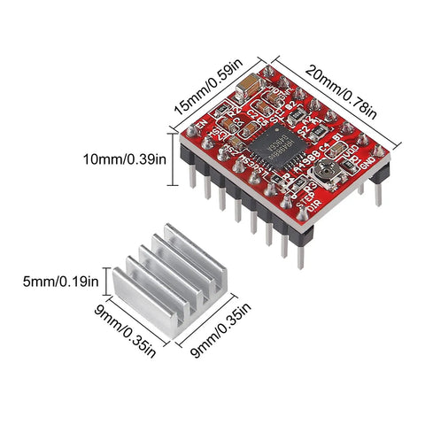 A4988 Stepper Motor Driver Modules With Heat Sinks For 3D Printers Reprints Mendel Huxley And Arduino DIY Projects Five Step Resolution Options