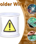 Sixty Percent Tin and Forty Percent Lead Rosin Core Solder Wire for Electrical Soldering, One Pound Pack, Warning Label