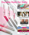 Fast Air Dry Nail Glue For Press On Nails 5-10 Seconds No UV Lamp Needed Hema-Free Strong Bond For Nail Tips Easy Use
