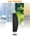 Heavy Duty Waterproof Patio Umbrella Cover For 13 To 15 Ft Double Sided Market Umbrellas 70 Inch Tall With Top Vent And Zipper Windproof