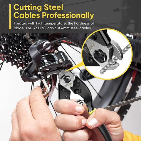 DISEN wire cutters, heavy-duty cable cutter for up to 3/16 in, chrome-vanadium steel jaws