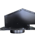 Galvanized Steel Roof Vent Cap With Damper And Removable Screen, 4 Inch Diameter Collar, Black, Heavy Duty 26 Gauge Construction