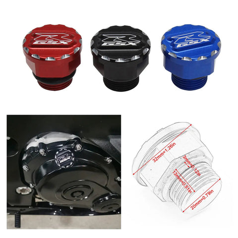 Suzuki GSX R Engine Oil Filler Cap Screw Replacement For GSX R 600 750 1000 2002 2020 CNC 6061 Aluminum Blue Rustproof Durable