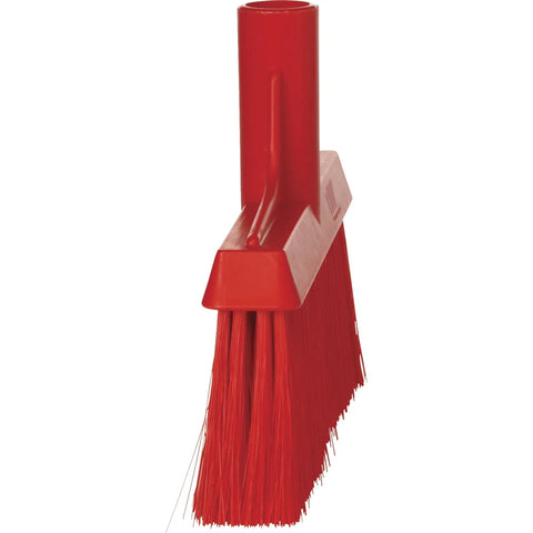 Fine Sweep Floor Broom Head With Polypropylene Core And Soft Bristles for tight spaces in red color.
