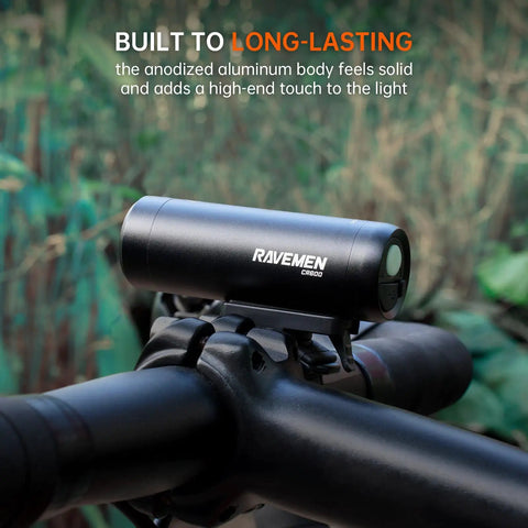 600 Lumen Bike Front Light With Wired Remote Switch Anti Glare Beam For Roadies And City Riders 6 Brightness Levels 125 Meters Max Range USB Rechargeable IPX6 Waterproof